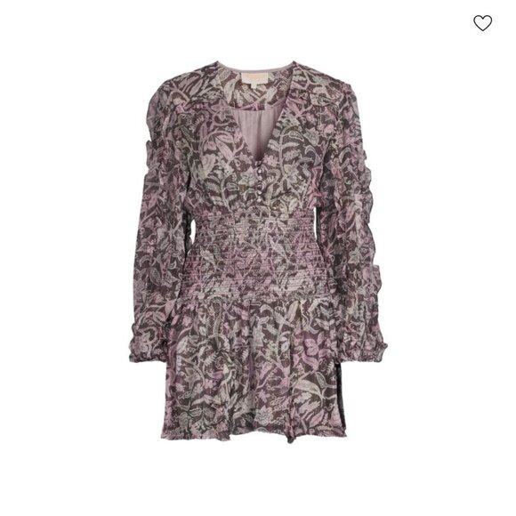 ROCOCO SAND Kian Metallic Ruffled Mini Dress, Lilac, Size XS, NWT - Picture 6 of 16